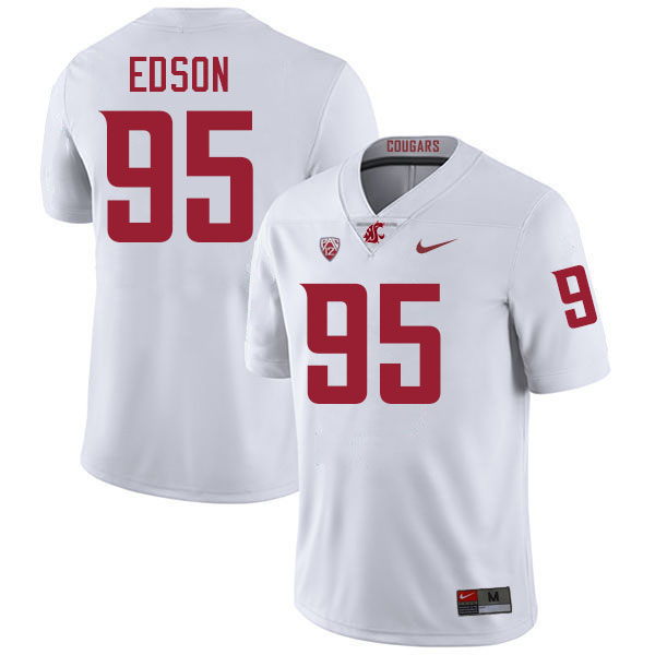 Andrew Edson WSU Cougars Jersey.Washington State Cougars #95 Andrew Edson Jersey Youth-White